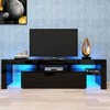 VYNXARIA Modern Black TV Stand,fit for up to 70" flat-screen TV Central High Capacity TV console Modern and unique design - 3 of 4