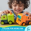 Joyfy 4Pcs Toy Cars for Toddler, Push & Go Transforming Robot Toy Cars, Construction Vehicles for Boys Girls, Kids Birthday Easter Party Favor Gifts - 3 of 4