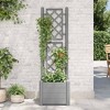 vidaXL Garden Planter Stone Gray Polypropylene Large Garden Planter - 3 of 4