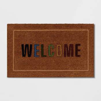 1'6"x2'6" 'Welcome' Coir Doormat Multi/Natural - Threshold™