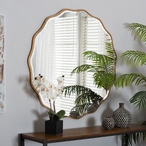Baxton Studio Weston Modern Glam and Luxe Antique Goldleaf Finished Wood Accent Wall Mirror - 1 of 4