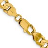 Black Bow Jewelry Men's 7.5mm 14K Yellow Gold Open Concave Solid Curb Chain Bracelet - 3 of 4