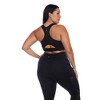 Plus Size Racer Back Sports Bra - White Mark - 3 of 4