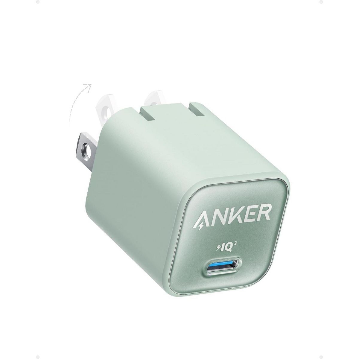 Anker Nano USB C Charger Block, 30W PIQ 3.0 Foldable iPhone Charger Fast Charging for iPhone 17/16 Series, Galaxy, iPad, Compatible with MagSafe