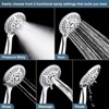 BRIGHT SHOWERS Stainless Steel Slide Bar Grab Rail Set, ADA Compliant with 5-Setting Handheld Shower Head & 69-Inch Hose, Matte Black - 2 of 4