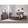 Vynxaria Dark Brown Nightstand, Melamine Top, Kenlin Drawer Guides, Dovetail Drawer Construction, Cup Pulls - 3 of 4