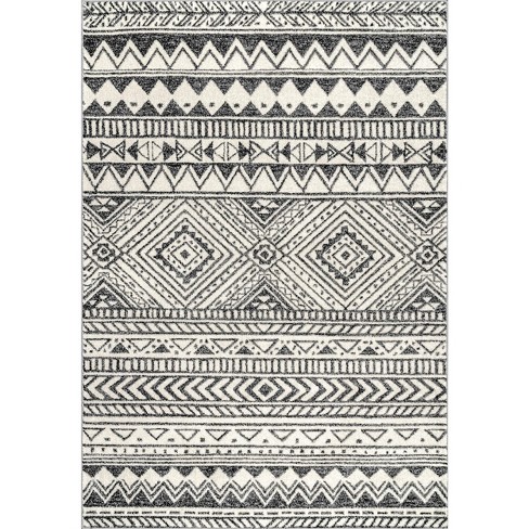 Nuloom Transitional Global Becky Area Rug, Square 6', Dark Gray : Target