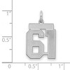 Black Bow Jewelry Sterling Silver, Jersey Collection, Medium Number 61 Pendant - 2 of 3