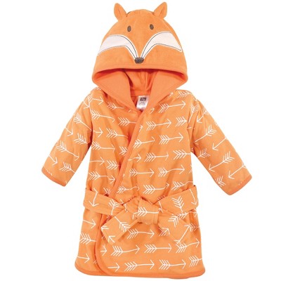 Hudson Baby Infant Boy Cotton Rich Bathrobe, Fox, 0-9 Months