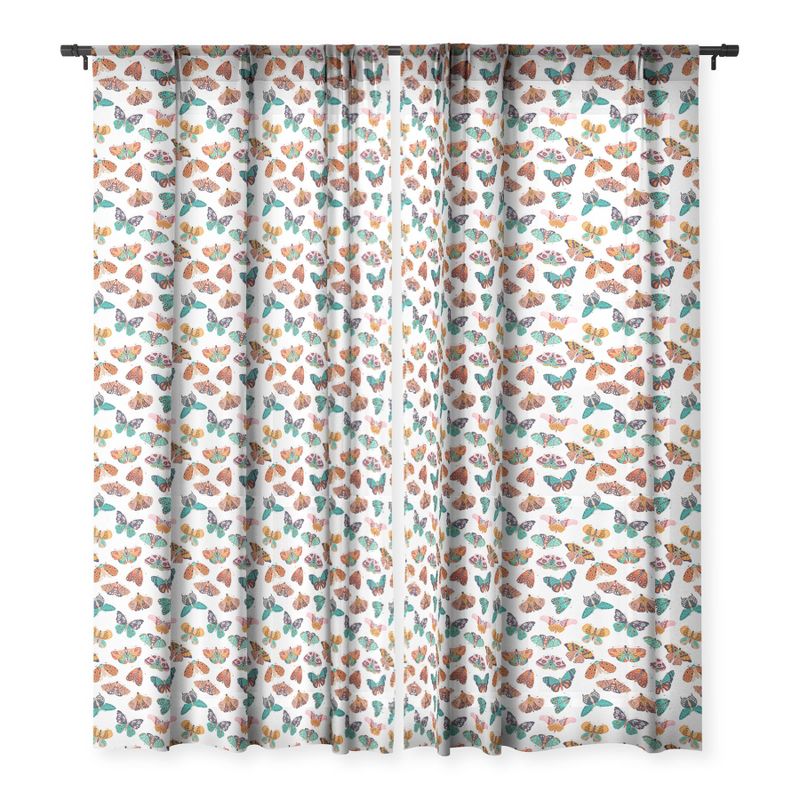 BlueLela Spring Butterflies Pattern 003 Single Panel Sheer Window Curtain - Deny Designs, 3 of 7