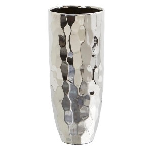 Nearly Natural 13-in Designer Silver Cylinder Vase - 1 of 1