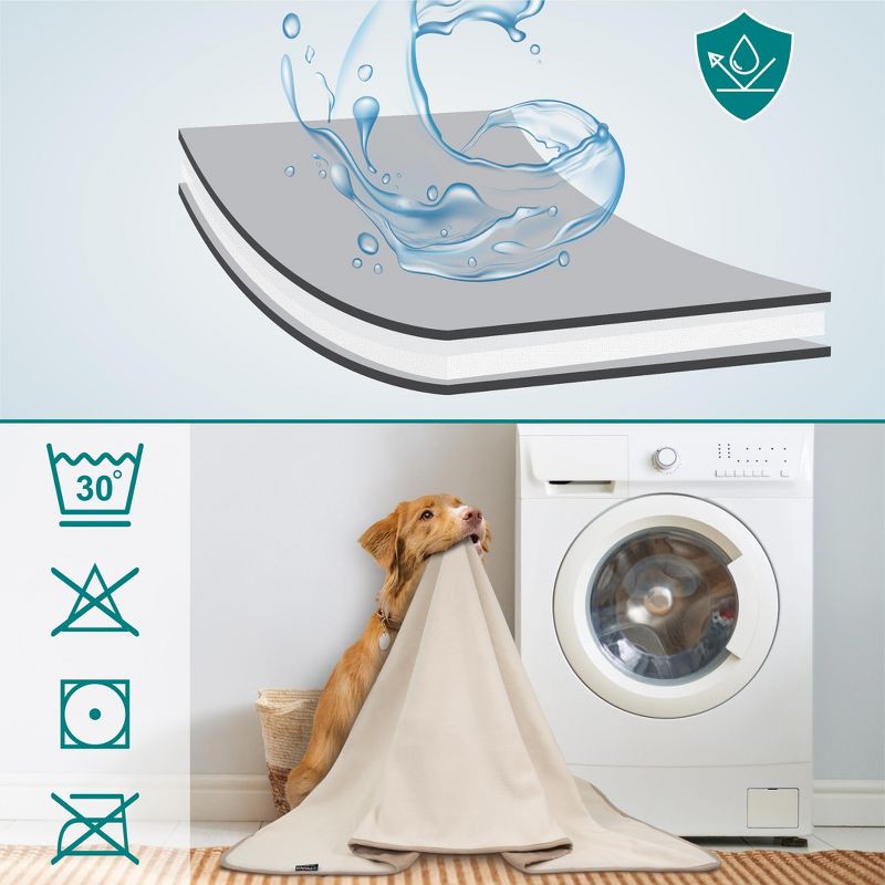 PetAmi Waterproof Dog Blanket, Pet Cat Puppy Couch Cover Protection, Fleece Washable Reversible Soft Plush Throw, 3 of 10