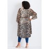 Avenue Women's Plus Size Tie-Front Duster Duster - 3 of 4