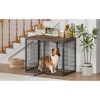 Tinyhomie 47 inch Dog Crate Furniture 3 Doors for Large Medium Dogs Rustic Brown - 3 of 4