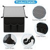 LakeForest"35.43x23.62 Hanging Storage Net for Camping Table, Tear-Resistant with 3 Pockets & 4 Clips"Black - 4 of 4