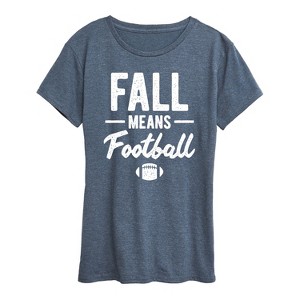 Women's - Instant Message - Fall Means Football Short Sleeve Graphic T-Shirt - 1 of 4