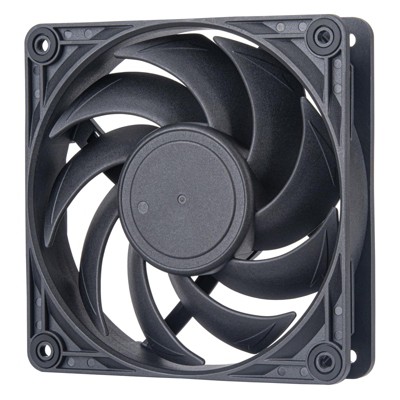 SilverStone Technology   VISTA 120 120x120x25mm Black PBT fan blade black PBT fan frame HDB bearing 0 to 2000RPM 4pin-PWM 500mm cable