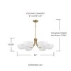 Capital Lighting Reece 6 - Light Chandelier in  Aged Brass/White - 3 of 4