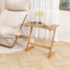 ResenkosSofa Table, End Table, Side Table,Bamboo Z-Shaped Spacious Sofa Side Table with Space-Saving Tabletop-Natural Beige - 3 of 4