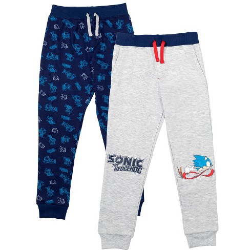 Sonic The Hedgehog Little Boys Fleece 2 Pack Jogger Pants Blue