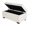 Christopher Knight Home Kalysta Contemporary Rubberwood Upholstered Rectanglar Storage Ottoman - 4 of 4
