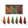Storied Home Sisal Bottle Brush Tree Clip-on Ornaments, Multicolor, Boxed Set of 6 - 3 of 3