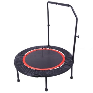SEVOBAL 40" Mini Exercise Trampoline for Adults or Kids Indoor Fitness Rebounder Trampoline with Safety Pad Max, Black, 40"*40"*45.28" - 1 of 4