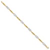 Black Bow Jewelry 14k Two Tone Gold 6mm Figure 8 and Bar Chain Link Bracelet, 7.75 Inch - 2 of 4