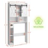 Over The Toilet Storage Cabinet with Sliding Door & Toilet Paper Holder Stand - 2 of 4