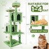 Modern Multicoloured 600GSM Soft Plush Cat Tree Pet Tower with Top Perch and Hanging Ball - 2 of 4