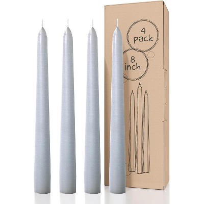 12 inch Taper Candles Set of 4 - Dripless and Smokeless Candle Unscented - Slow Burning Candle Sticks