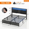 Aheaplus Platform Beds with Upholstered Headboard, Charge Station, and LED Lights - 3 of 4