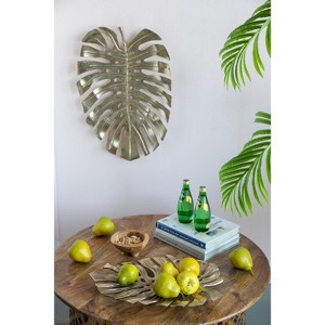 Gulches 18.9x13.4x1.4" Gold Monstera Leaf Wall Décor - 1 of 4