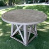 Courtyard Casual Driftwood Gray Teak Round Surf Side Outdoor Dining Table - 2 of 4