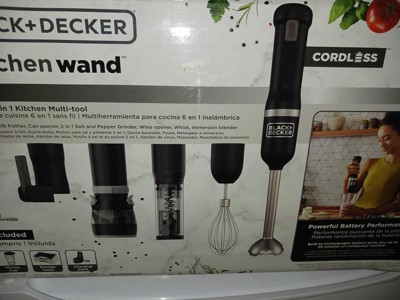 Black & Decker BCKM1016KS10 Kitchen Wand Variable Speed Lithium-Ion 6-in-1 Cordless Black Kitchen Multi-Tool Kit
