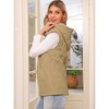 INSPIRE CHIC Women's Oversized Sleeveless Winter Gilet Quilted Zip Hoodie Puffer Vest - 4 of 4