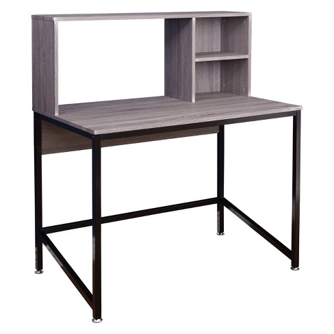 Ora Desk With Hutch Black Gray Buylateral Target