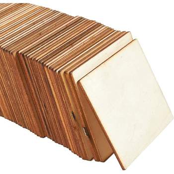 120 PCS Unfinished 4x4 Wood Squares Wood Pieces Blank Wooden Cutouts for  Craf