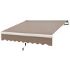 Outsunny Manual Retractable Awning Sun Shade Shelter for Patio Deck Yard with UV Protection and Easy Crank Opening - 4 of 4