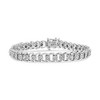 Silver 1/2 Ctw Diamond Miracle-Set Double Swoosh Wave Style Tennis Bracelet - 3 of 4