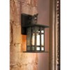 11" Arlington Creek Outdoor Wall Light Matte Bronze - EGLO: Vintage Seedy Glass Sconce - 3 of 3