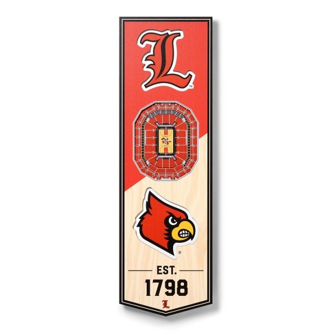 Custom NCAA Legacy Louisville Cardinals Large Rectangle Tin Sign 12x16 One Size