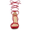 Allegra K Women's Platform Stiletto Heels Lace Up Sandals - 2 of 4