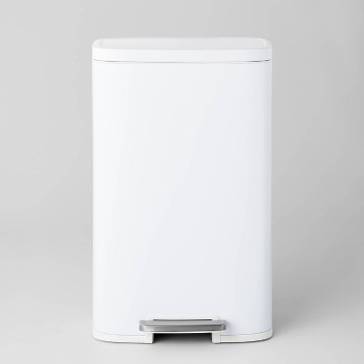 45L Rectangular Step Trash Can White - Brightroom&#8482;