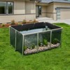 VEVOR Canvas Fish Pond, 270 Gal Above Ground Fish Pond, PVC Koi Tank with Clear Viewing Panel, Rectangular Goldfish Tank with Stainless Steel, Black - 2 of 4