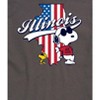 Men's - Peanuts - American Flag Peanuts Illinois Short Sleeve Graphic T-Shirt - 2 of 4