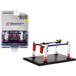 Adjustable Four-Post Lift "BFGoodrich" White & Red "Four-Post Lifts" "Four-Post Lifts" Series 4 1/64 Diecast Model by Greenlight - 1 of 3