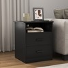 Resenkos Wood Nightstand With Charging Station, Bedside Table With 2 Drawers, Night Stand With Storage For Bedroom, - 4 of 4