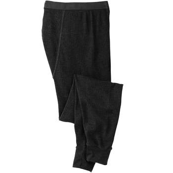 All in Motion Mens Heavyweight Thermal Pants Base Layers, Black
