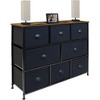 Sorbus 8 Drawers Wide Dresser - Organizer Unit with Steel Frame Wood Top and handle, Fabric Bins - Amazing for household decluttering - 2 of 4